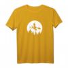 Damen Hexe auf Besen vor Mond T-Shirt – Magie, Mystik & Hexen Fan Geschenk für Halloween, Fasching & Alltag