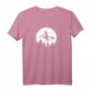 Damen Hexe auf Besen vor Mond T-Shirt – Magie, Mystik & Hexen Fan Geschenk für Halloween, Fasching & Alltag