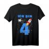 Kinder Rakete Astronaut T-Shirt zum 4. Geburtstag – Lustiges Weltraum Geschenk für Jungen, Astronauten und Raumfahrtfans