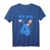 Kinder Rakete Astronaut T-Shirt zum 4. Geburtstag – Lustiges Weltraum Geschenk für Jungen, Astronauten und Raumfahrtfans