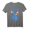 Kinder Rakete Astronaut T-Shirt zum 4. Geburtstag – Lustiges Weltraum Geschenk für Jungen, Astronauten und Raumfahrtfans