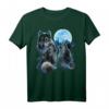 Drei Wölfe heulen und Mond T-Shirt – Lustiges Tierdesign für Wolfsliebhaber & Naturfreunde