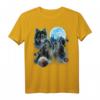 Drei Wölfe heulen und Mond T-Shirt – Lustiges Tierdesign für Wolfsliebhaber & Naturfreunde