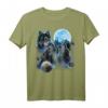 Drei Wölfe heulen und Mond T-Shirt – Lustiges Tierdesign für Wolfsliebhaber & Naturfreunde