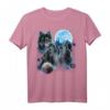 Drei Wölfe heulen und Mond T-Shirt – Lustiges Tierdesign für Wolfsliebhaber & Naturfreunde