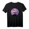 Japan Torii-Tor Schrein Kirschblüte und lila schwebender Mond - Fan T-Shirt für Japan-Liebhaber & Kunstfans
