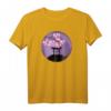 Japan Torii-Tor Schrein Kirschblüte und lila schwebender Mond - Fan T-Shirt für Japan-Liebhaber & Kunstfans