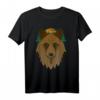 Wolfskopf Wolfsmotiv T-Shirt mit Mond - Künstlerisches Tiermotiv für Damen, Herren, Kinder & Weihnachten