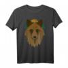 Wolfskopf Wolfsmotiv T-Shirt mit Mond - Künstlerisches Tiermotiv für Damen, Herren, Kinder & Weihnachten