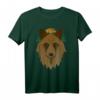 Wolfskopf Wolfsmotiv T-Shirt mit Mond - Künstlerisches Tiermotiv für Damen, Herren, Kinder & Weihnachten