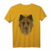 Wolfskopf Wolfsmotiv T-Shirt mit Mond - Künstlerisches Tiermotiv für Damen, Herren, Kinder & Weihnachten
