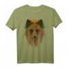 Wolfskopf Wolfsmotiv T-Shirt mit Mond - Künstlerisches Tiermotiv für Damen, Herren, Kinder & Weihnachten