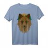 Wolfskopf Wolfsmotiv T-Shirt mit Mond - Künstlerisches Tiermotiv für Damen, Herren, Kinder & Weihnachten