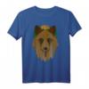 Wolfskopf Wolfsmotiv T-Shirt mit Mond - Künstlerisches Tiermotiv für Damen, Herren, Kinder & Weihnachten