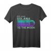 Lustiges Vintage Solana SOL Krypto Zum Mond T-Shirt | Retro Solana Blockchain Geschenk für Fans und Enthusiasten