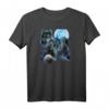 Damen T-Shirt mit drei Wölfen Heulen und Mond - Lustiges und Kreatives Wolfsthema für Tierliebhaber mit Humor