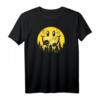 Backprint Smiley Mond T-Shirt - Lustiges Vollmond Design für Männer, Frauen und Kinder als Geschenkidee für Feiern und Festlichkeiten