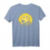 Backprint Smiley Mond T-Shirt - Lustiges Vollmond Design für Männer, Frauen und Kinder als Geschenkidee für Feiern und Festlichkeiten