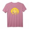 Backprint Smiley Mond T-Shirt - Lustiges Vollmond Design für Männer, Frauen und Kinder als Geschenkidee für Feiern und Festlichkeiten