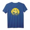 Backprint Smiley Mond T-Shirt - Lustiges Vollmond Design für Männer, Frauen und Kinder als Geschenkidee für Feiern und Festlichkeiten