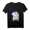 Damen 80s Retro Vaporwave & Pastel Goth Kawaii Mond V-Ausschnitt T-Shirt - Perfekt als Geschenk für Freundin oder Freund