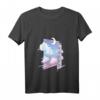 Damen 80s Retro Vaporwave & Pastel Goth Kawaii Mond V-Ausschnitt T-Shirt - Perfekt als Geschenk für Freundin oder Freund