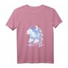 Damen 80s Retro Vaporwave & Pastel Goth Kawaii Mond V-Ausschnitt T-Shirt - Perfekt als Geschenk für Freundin oder Freund