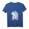 Damen 80s Retro Vaporwave & Pastel Goth Kawaii Mond V-Ausschnitt T-Shirt - Perfekt als Geschenk für Freundin oder Freund