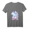 Damen 80s Retro Vaporwave & Pastel Goth Kawaii Mond V-Ausschnitt T-Shirt - Perfekt als Geschenk für Freundin oder Freund