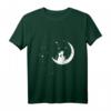 Verliebtes Katzenpaar im Mond T-Shirt - Romantisches Katzenmotiv für Tierliebhaber und Sternenhimmel-Fans