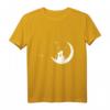 Verliebtes Katzenpaar im Mond T-Shirt - Romantisches Katzenmotiv für Tierliebhaber und Sternenhimmel-Fans