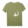 Verliebtes Katzenpaar im Mond T-Shirt - Romantisches Katzenmotiv für Tierliebhaber und Sternenhimmel-Fans