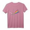 Prisma mit Regenbogenfarben und weißem Lichtstrahl Design T-Shirt – Perfektes Geschenk für Physiker, Wissenschaftler & Physik-Studenten