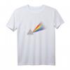 Prisma mit Regenbogenfarben und weißem Lichtstrahl Design T-Shirt – Perfektes Geschenk für Physiker, Wissenschaftler & Physik-Studenten