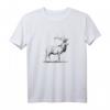 Hirsch T-Shirt handgezeichnet - Jäger Jagd Geschenk für Rotwild, Naturburschen & Hirsch-Fans