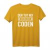Der tut nix der will nur Coden HTML Admin Binär USB T-Shirt – Lustiges Softwareentwickler & Informatik Outfit für Geek, Programmierer & Admins