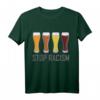 Bier T-Shirt mit Weißbierglas Stop Rassismus – Geschenk für Bierliebhaber, Freunde und Familie gegen Rassismus, ideal für Vatertag, Geburtstag & Weihnachten