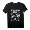 Kinder Schulkind 2022 Astronaut Im Weltraum Einschulung T-Shirt – Lustiges Geschenk für den Schulbeginn der 1. Klasse