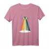 Retro Regenbogen UFO T-Shirt – Buntes Vintage-Design für Sci-Fi- und Außerirdischen-Liebhaber