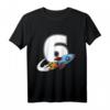 Kinder Rakete T-Shirt für 6. Geburtstag – Weltraum Raumschiff Design für Jungen und Mädchen