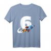 Kinder Rakete T-Shirt für 6. Geburtstag – Weltraum Raumschiff Design für Jungen und Mädchen