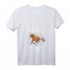 Damen Haflinger Glitzer Pferd Reiten Geschenk T-Shirt mit V-Ausschnitt – Lustiges Pferdeliebhaber-Shirt für Reiterinnen, Pferdefans & Pferdebesitzer