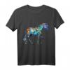 Pferd Kunstwerk Bunt - Tier Pferd T-Shirt für Tierliebhaber & Pferdefans, perfektes Geschenk für Freunde & Familie