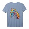 Pferd Kunstwerk Bunt Sonnenbrille - Tier Pferd T-Shirt für Tierliebhaber und Pferdefans, Geschenkidee für Freunde & Familie