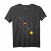 Sonnensystem Planeten Shirt mit Sonne & Umlaufbahn - Perfektes Geschenk für Kinder, Schüler & Hobby-Astronomen