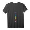 Damen Chakra Regenbogen Yoga Meditation Symbol Spirituell Fraktal T-Shirt mit V-Ausschnitt – Perfekt für Meditation, Yoga & Esoterik-Liebhaber