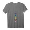 Damen Chakra Regenbogen Yoga Meditation Symbol Spirituell Fraktal T-Shirt mit V-Ausschnitt – Perfekt für Meditation, Yoga & Esoterik-Liebhaber