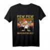 PEW Madafakas Vintage Trooper Soldat Hahn mit Pistole T-Shirt – Lustiges Tier- und Waffen-Design für Sci-Fi, Gamer & Militärliebhaber