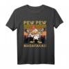 PEW Madafakas Vintage Trooper Soldat Hahn mit Pistole T-Shirt – Lustiges Tier- und Waffen-Design für Sci-Fi, Gamer & Militärliebhaber