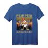 PEW Madafakas Vintage Trooper Soldat Hahn mit Pistole T-Shirt – Lustiges Tier- und Waffen-Design für Sci-Fi, Gamer & Militärliebhaber